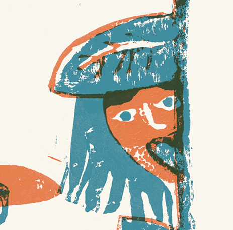 Zoom affiche Theatre Linogravure