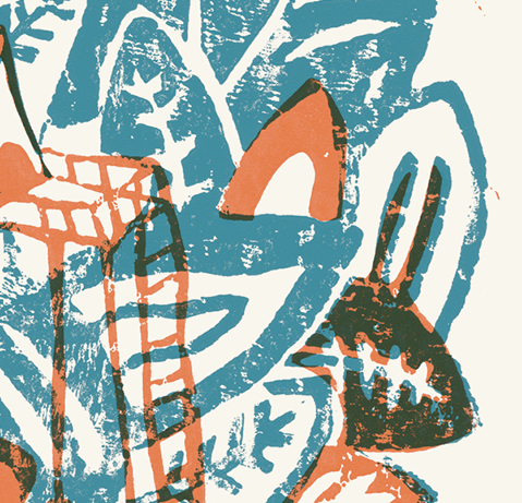 Zoom affiche Theatre Linogravure