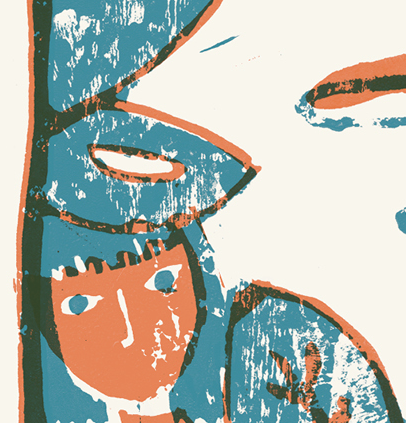Zoom affiche Theatre Linogravure